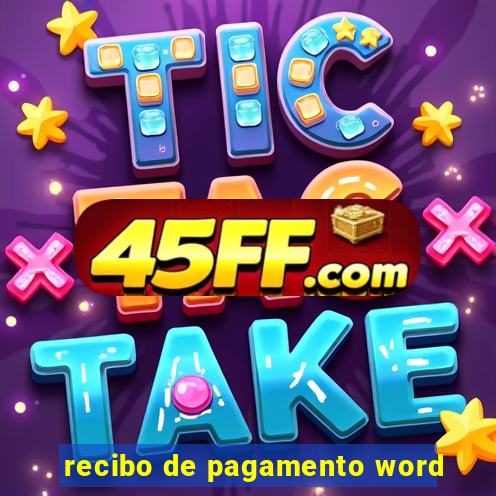 recibo de pagamento word